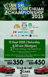 tasik puteri golf competition Tan sri Low Chuan